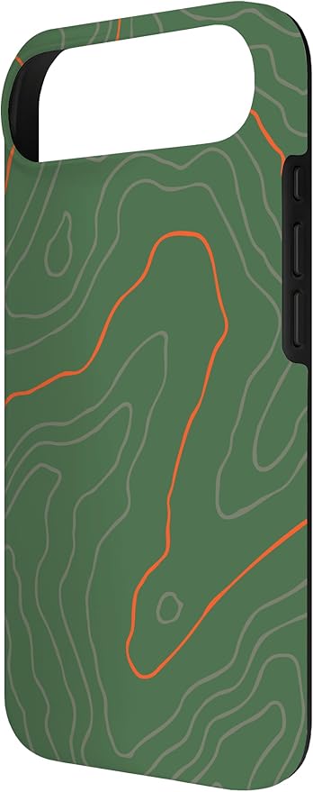 Backcountry Topo Guide Orange Lines Topographical Map Case for iPhone Air