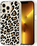 MOSNOVO for iPhone 13 Pro Case, [Buffertech 6.6 ft Drop Impact] [Anti Peel Off] Clear Shockproof TPU Protective Bumper Phone Cases Cover with Leopard Print Design for iPhone 13 Pro