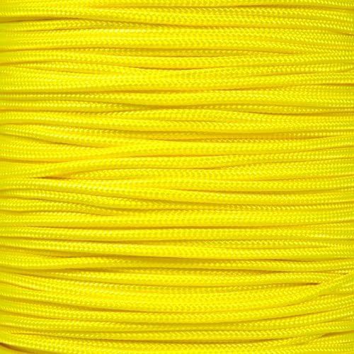Paracord Planet 325 Paracord – 3 mm Type II Nylon Parachute Cord with 3 Inner Strands (Neon Yellow, 100 ft)