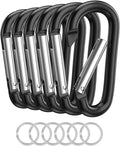 Carabiner Keychain Clip -3" Aluminum Carabiner D Ring, Caribeener Clips, Spring Snap Hook for Keychain Clip