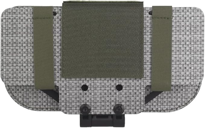 Airsoft Plate Carrier Accessory Molle Phone Mount Outdoor Lightweight Navigation Board for 15Pro, Wide Angle Foldable Phone Holder Chest Rig Hovering Tactical Vest Mount