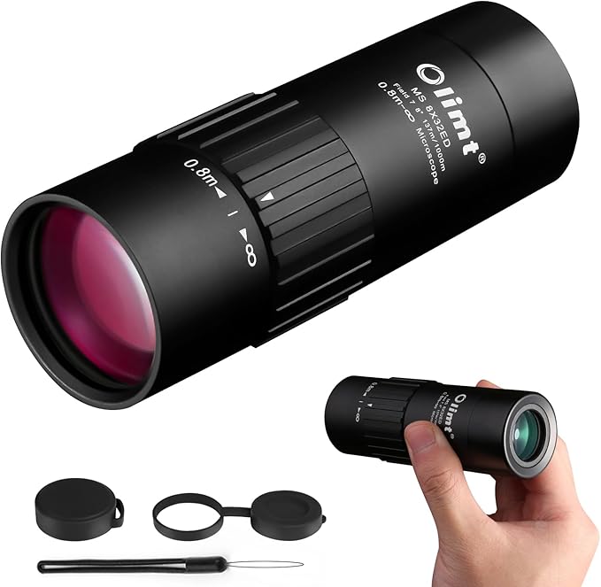 Olimt 8x32 Monocular Telescope Mini Pocket Monocular Compact Monoculars for Adults