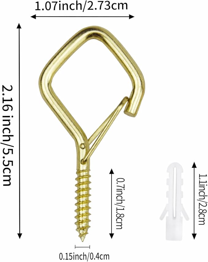 30 Pcs Gold Eye Hooks Screw Heavy Duty,Ceiling Hooks for Hanging Plants,String Lights,Cup,Wind Chime,Bird Feeders. Plant Hanger Indoor&Outdoor