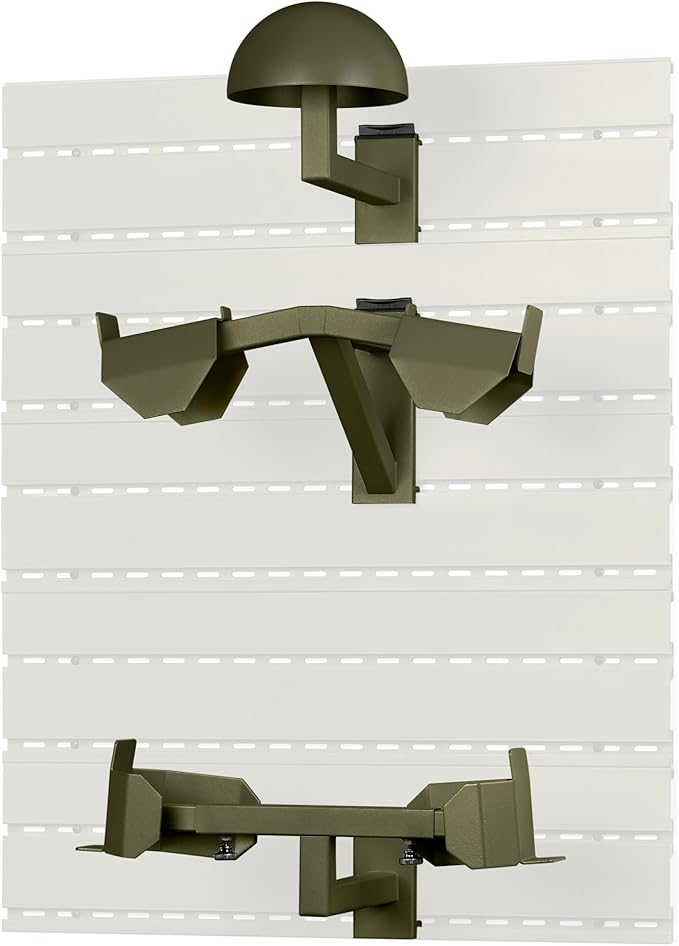 Savior Equipment Wall Rack System H.A.B Attachment Tactical Gear Wall Mount Organizer, Military Helmet Vest Belt Display Rack Plate Carrier Hanger, Heavy-Duty Steel Construction Hold Up to 80 lbs