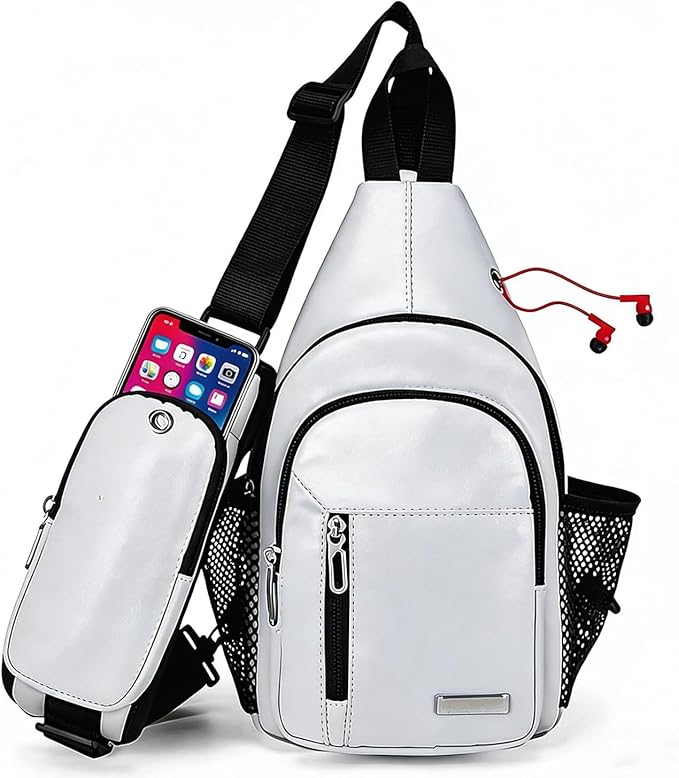 JENAGREEN Waterproof Sling Backpack Crossbody Sling Bag, Cross Bag Adjustable Travel Hiking Essentials Casual Daypack Multipurpose Chest Bag Purse for Women Men