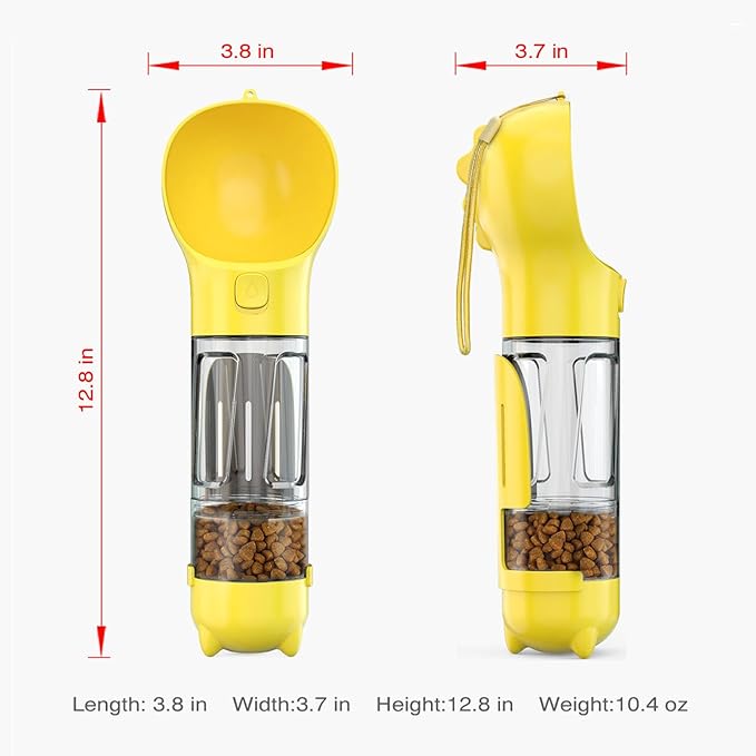 Portable Travel Water Collapsible Bowl Set Dispenser for Dog Walking Bag with Water Bottle Holder Small Size Dog 300ml