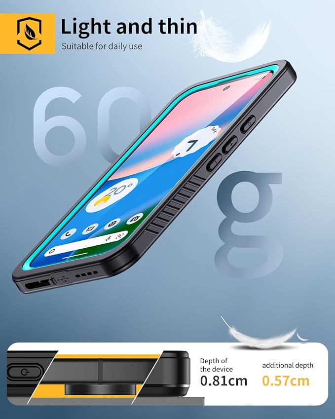 Lanhiem for Pixel 10 Case, IP68 Waterproof Dustproof Shockproof Case with Built-in Screen Protector, Full Body Sealed Protective Cover for Google Pixel 10 6.3 inch (2025) Blue