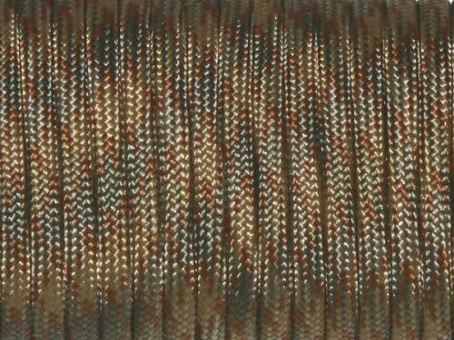 7 Strand Core 550lb Paracord Parachute Cord Lanyard Mil Spec Type III-100ft (Coffee Camo(71#))