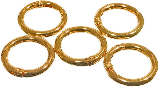 Paracord Planet Spring Gate O Rings – Available in 3/4 Inch and 1 Inch Sizes – Silver, Bronze, and Gold Color Options (50 Pack, 3/4 Inch, Gold)