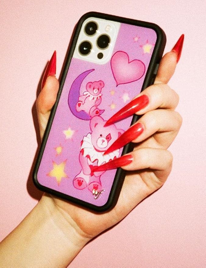 Wildflower Cases - Compatible with iPhone 13 Pro | Protective Black Bumper, 6.5ft Drop Test Certified, Women Owned Small Business | Trendy Animal Aesthetic Cute | Circus Bears