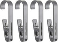 Large Laundry Hook Clothes pins 4PCSpcs Sock Clip Laundry Clips with Springs, Strong Plastic Clothes Drying Line Pegsfor Home Kitchen Outdoor (Grey