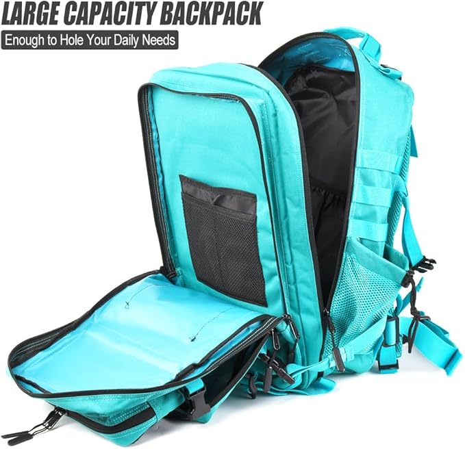 45L Tactical Backpack for Men Women, Military Assault Pack with MOLLE, Large 3 Day Bug Out Bag for Hiking Camping