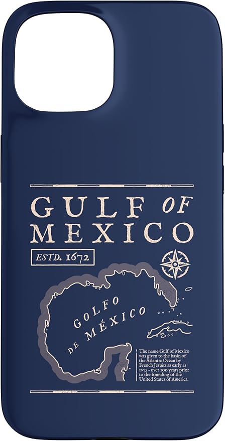 Gulf of Mexico 1672 Historic Map Case for iPhone 15
