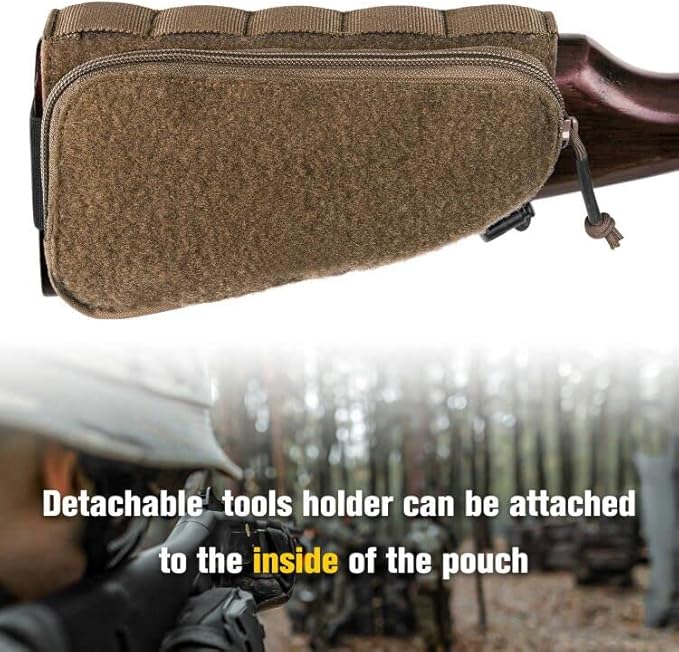 PETAC GEAR Tactical Buttstock Rifle Stock Pack/Adjustable Shell Holder Cheek Rest Pouch for Long Action …