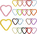 21-Pack Colorful Heart Carabiner Clips, Cute Keychain Purse Clip,Heart Ring Carabiner for Keychains,Backpacks, Keys(Multicolor, Bulk Value Set)