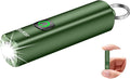 Blukar Rechargeable EDC Flashlight, Mini Keychain Flash Light with 3 Lighting Modes, Memory Function, Waterproof, Compact and Portable Pocket Light for Everyday Carry, Emergency,Camping-Dark Green