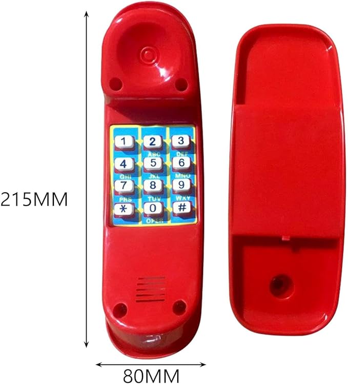 Amagogo Pretend Phone Toy Kids Climbing Frame Accessories Playground Telephone Toy Outdoor Equipment Function Easy Mounting Suitable for Children Play Swing T, Red