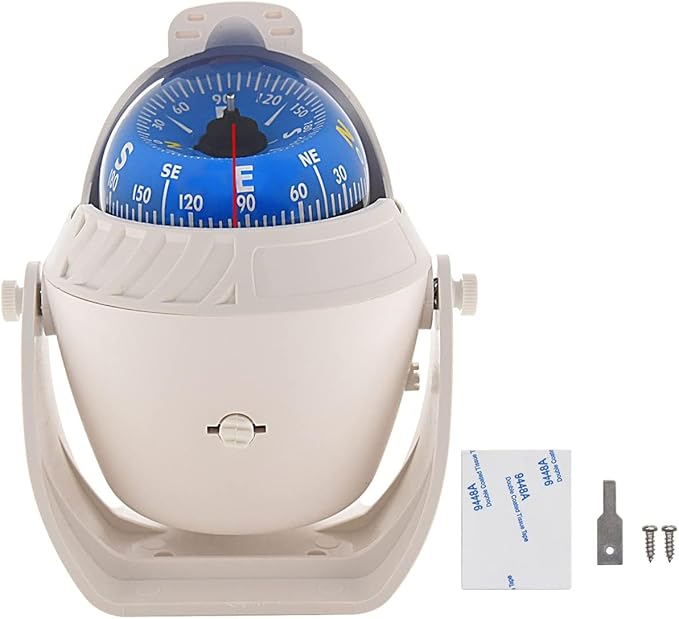 Marine Compass for Boat LED Light Navigation Pivoting Electronic Automotive High Precision Compass for Sailing Boat Car Truck