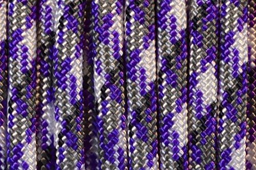 BORED? PARACORD! 550 lb Paracord – Ideal for Crafting, DIY Projects, Camping, Military & Active Outdoors – 300+ Colors – Tactical Parachute Cord Type III – Strong - Passion Purple 50 Feet