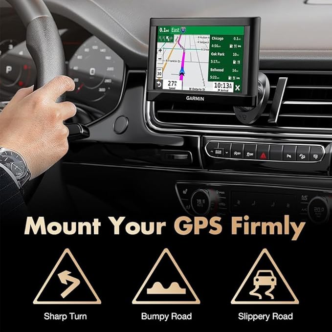 GPS Holder for Car – Air Vent Mount with Metal Hook and 17mm Ball Joint, Compatible with Nuvi GPS Devices