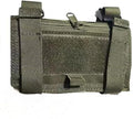Tactical Map Case QB Wristband Pouch - Military Arm Sleeve with DOPE Card Holder & USA Flag Patch