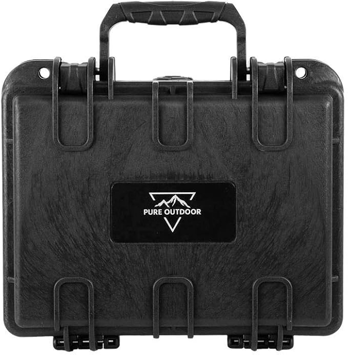 Monoprice Weatherproof/Shockproof Hard Case - IP67, Customizable Foam, 10" x 8" x 4", Black - Pure Outdoor Collection