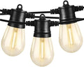 SUNTHIN Outdoor String Lights, 48FT Patio Lights with 16 LED Shatterproof Bulbs for Outside, Backyard, Deck, Porch, Garden, Bistro, Cafe, Party