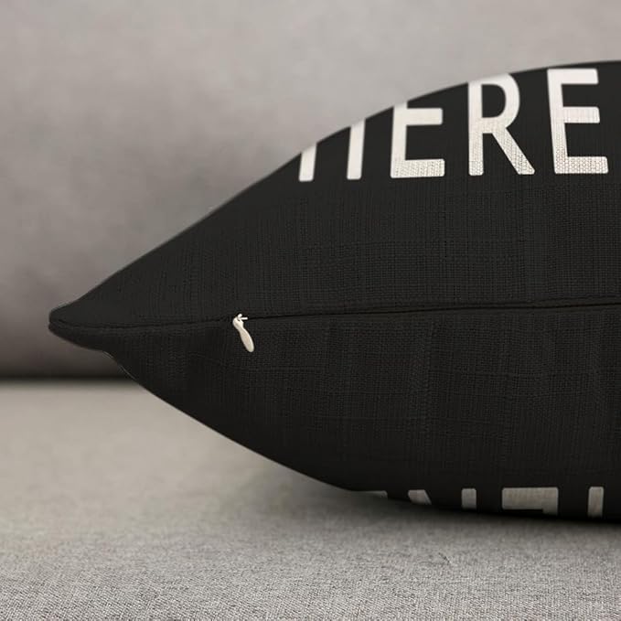 TKS MITLAN Scream Here Pillow Cover 18x18 inch Black White Phrase Pillows Decorative Throw Pillows Farmhouse Decor for Home Cushion Case