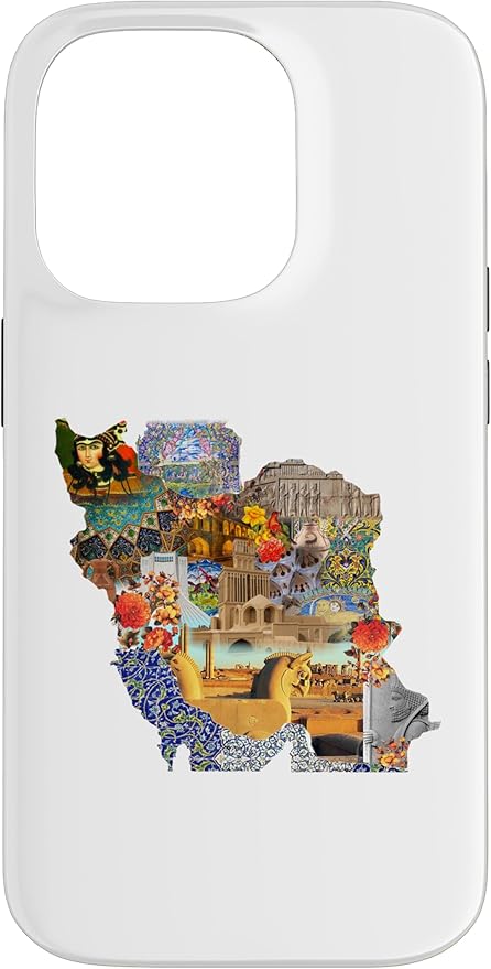 Map of Persian empire, Iran Map Case for iPhone 14 Pro