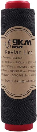 9KM DWLIFE Kevlar Cord– High Tensile Strength Kevlar Thread, 50–1500lb Flame-Resistant String for Fishing, Kite Line, Wind Chimes, Camping & Outdoor Survival Rope