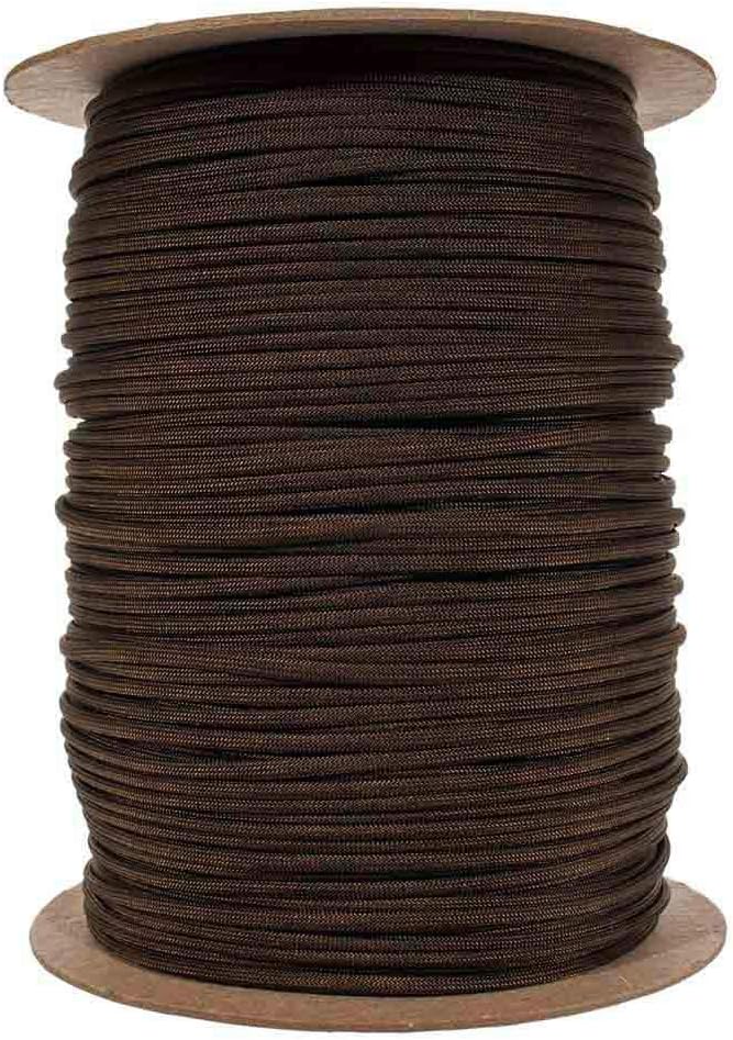 Paracord Planet Solid Color 550lb Paracord – 7 Strand Type III Nylon Cord for Indoor and Outdoor Tasks – Acid Brown (250 ft)