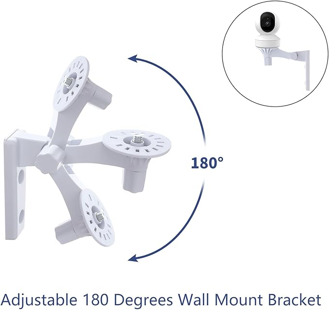 2 Pack Wall Mount Compatible with Reolink E1/E1 Pro Camera, Adjustable Wall Mount Bracket Indoor and Outdoor Security Mount 180 Degree with 1/4 inch Thread(Camera is NOT Included)