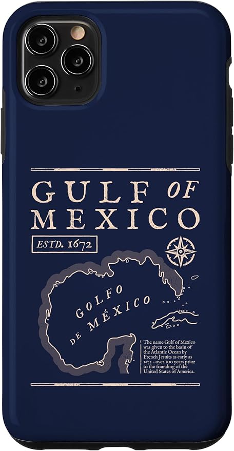 Gulf of Mexico 1672 Historic Map Case for iPhone 11 Pro Max