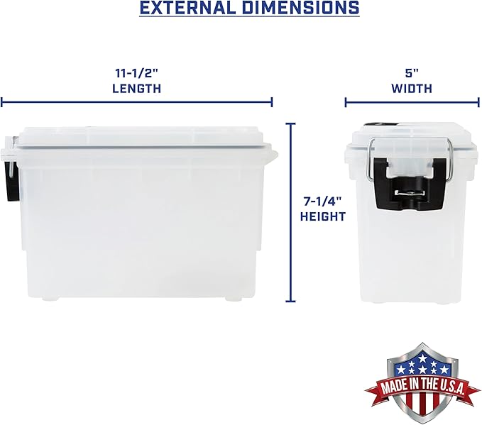Sheffield 12758 4-Pack Ammo Storage Box, Mothers Day Gifts, .30 Cal Field Boxes, Mothers Day Gifts for Mom, Lockable Storage Box with Handle, Secures Hunting Gear, Supplies, and Bullets, Made in USA