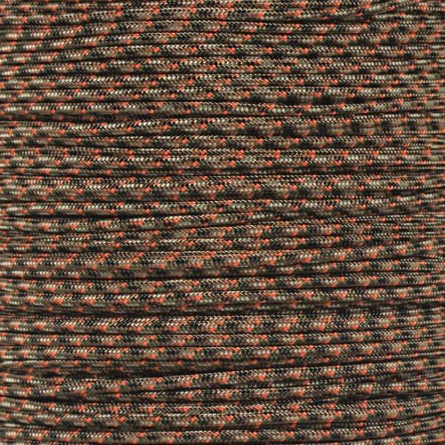 Paracord Planet 275lb Paracord – 3/32 Inch (2.38 mm) Nylon Crafting Cord with 5 Strand Inner Core – Fall Camo (10 ft)
