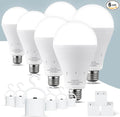 6Pack Rechargeable Emergency Light Bulb, A19 9W Daylight 6000K Self-Charging LED Light Bulb,1200mAh Battery Backup Light Bulbs for Daily,Home Emergency,Outdoor Portable Use