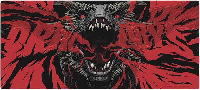 Head Case Designs Officially Licensed HBO Game of Thrones Dracarys Graphic Art 37.4 x 15.75 x 0.16 inches (900 x 400 mm) - XL Gaming Office Desk PC Keyboard Mouse Mat Pad