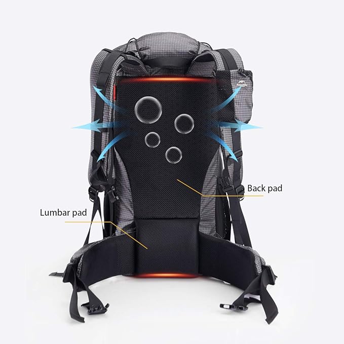 Naturehike 65L Internal Frame Hiking Backpack for Outdoor Camping Travel Backpacking, Ultralight Backpack for Adults