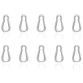 Carabiner, Heavy Duty Galvanized Steel Spring Snap Hook Carabiner Clips with 120LBS Holding Capacity, Ideal for Outdoor, Hammock, Swing and Travel (M4 1.57Inch, 10PCS)