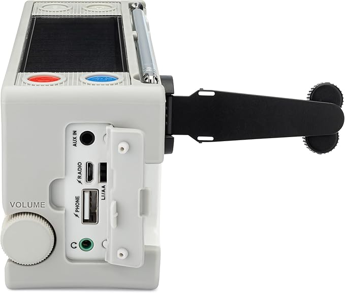 C. Crane CCRadio Solar with Bluetooth Receiving, Emergency Crank NOAA Weather AM/FM– Multi Powered Radio - Built in LED Flashlight and Cellphone Charger