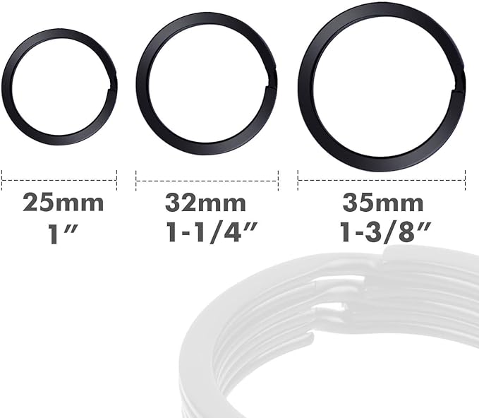 Cridoz Locking Carabiner D Ring Clips with Flat Key Ring