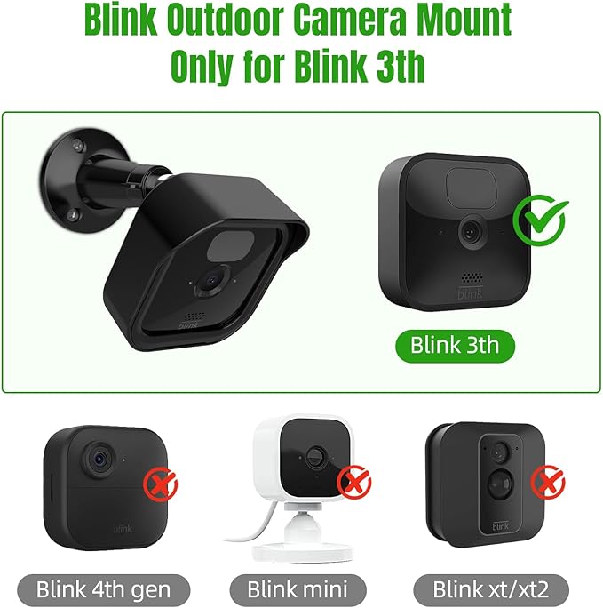 Blink Wall Mount for Blink Outdoor & Indoor 3 (3th Gen) Camera, 360° Adjustable Mount & Weather Proof Protective Housing for All-New Blink Outdoor Indoor Security Camera