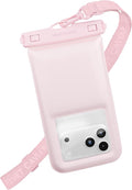 VELVET CAVIAR Waterproof Phone Pouch with Lanyard | IP68 Floating Case for iPhone & All Phones | Dry Bag for Snorkeling, Beach, Kayaking | Travel & Cruise Essentials for Women (Pink Strawberry Milk)