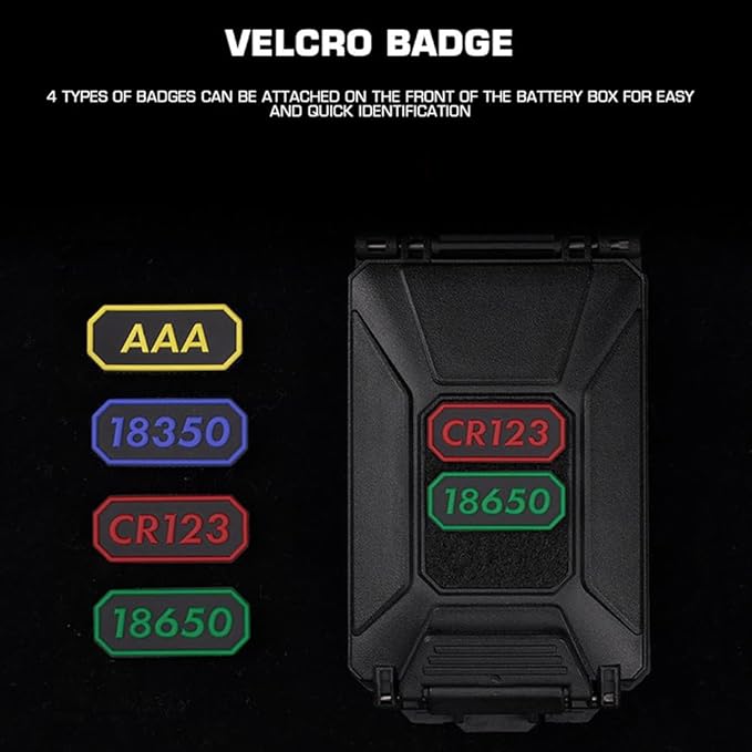WoSporT Tactical Modular Battery Storage Organizer, MOLLE Military Hunting Vest Carry 18650/AAA/CR123A/18350 Battery Box Holder Case