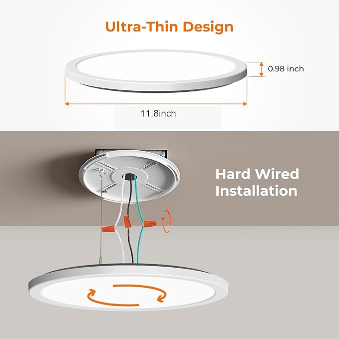 Matane 2Pack Motion Sensor LED Ceiling Light with Remote, 12 Inch Wired Flush Mount Light 3000K 4000K 5000K, 2400LM Dimmable Motion Sensor Light Indoor for Closet Hallway Laundry Stairs New Version