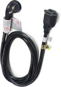FIRMERST 1875W 10ft Flat Plug Extension Cord 14 AWG Black 15A