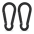 Large Carabiner Clip Hook, 4 inch 2 pcs Black Heavy Duty Spring Snap Hook Key Chain, Carabiners Clips for Outdoor Camping, Swing Set, Hammock, Hiking Travel, Fishing, Quick Link Keychain