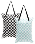 ALVA ALVABABY 2 Pack Large Wet Dry Bag Waterproof Hanging Cloth Diaper with Double Zippered Pockets 25x18 inches Laundry Bag 2HL01