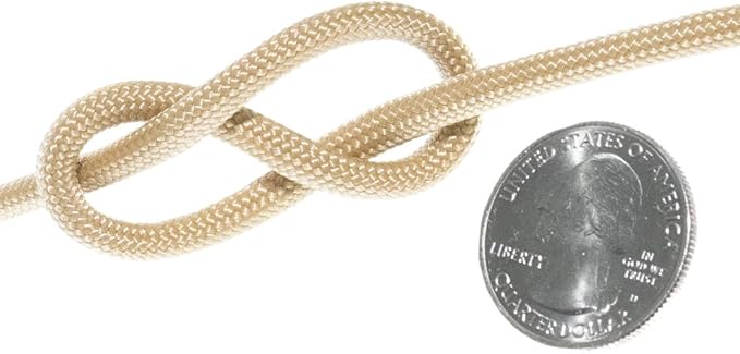 Paracord Planet Solid Color 550lb Paracord – 7 Strand Type III Nylon Cord for Indoor and Outdoor Tasks – Tan (250 ft)