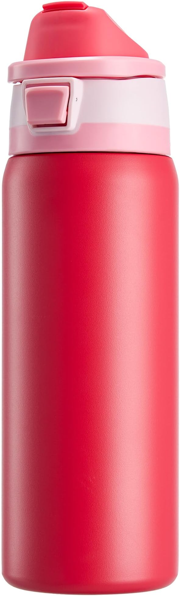 Fijinhom 32 oz Insulated Water Bottle with 2-in-1 Straw and Spout Lid, Stainless Steel Double Wall Vacuum Flask, Sports Water Bottle Keeps Cold 24H, Leak Proof for Gym, Outdoor, Travel (Red)